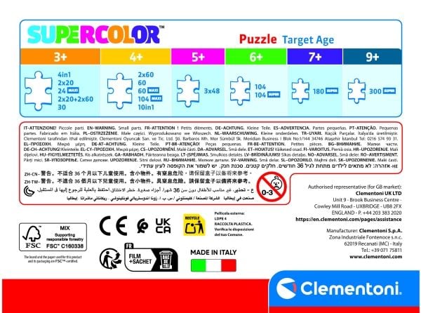 Clementoni 20838, 3 År