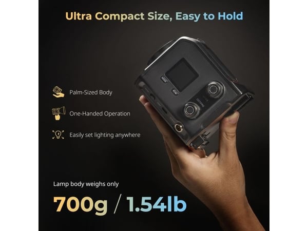 SmallRig RC 100B COB LED, Ulkoinen merkkivalo, Universaali, musta, 1 kpl, Laatikko, 95 mm