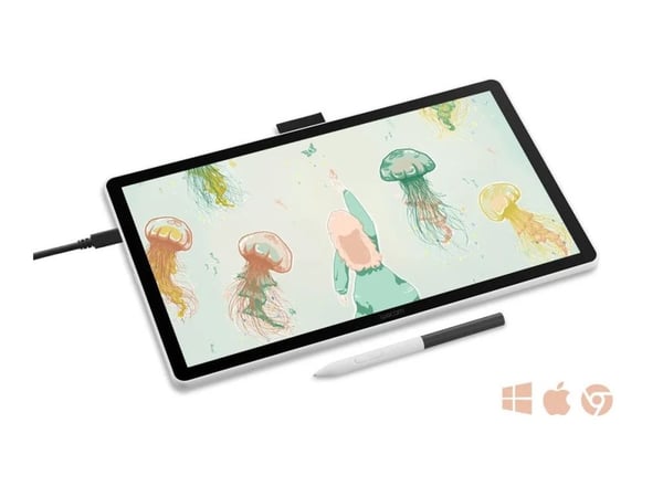Wacom One 14 - Digitaliserer m/ LCD display - 30.9 x 17.4 cm - elektromagnetisk - kablet - USB-C
