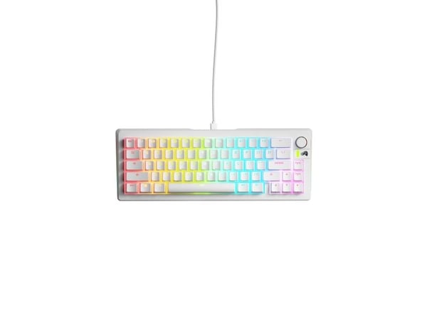 Glorious Gaming GMMK 3 65% Prebuilt, Koblet med ledninger (ikke trådløs), USB, Mekanisk nøkkelbryter, QWERTY, RGB LED, Hvit