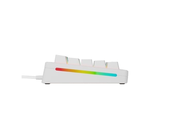 Glorious Gaming GMMK 3 65% Prebuilt, Koblet med ledninger (ikke trådløs), USB, Mekanisk nøkkelbryter, QWERTY, RGB LED, Hvit