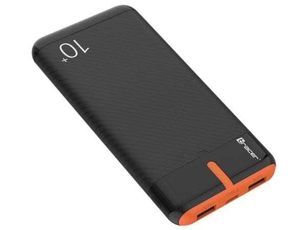 Tracer EnerGo, 10000 mAh, 3,7 V, Sort, Oransje