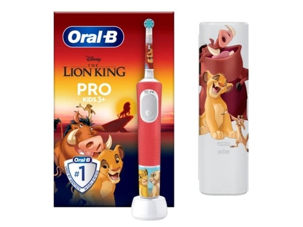Oral-B Pro Kids elektrisk tannbørste Løve Konge rød
