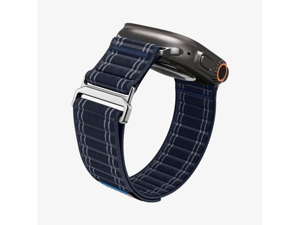 Spigen WBF0, Band, Smartklokke, Marineblå, Apple, Apple Watch (44/45mm), Apple Watch 10/11 (46mm), Apple Watch Ultra (49mm), Nylon