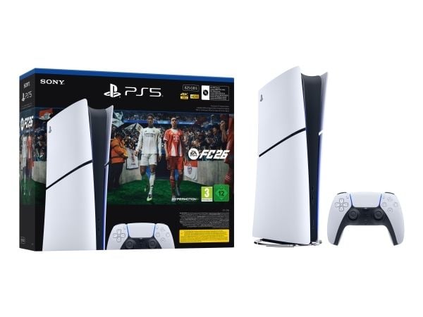 Sony PlayStation 5 Digital + EA Sports FC 26 Bundle, PlayStation 5, Svart, Hvit, 16000 MB, GDDR6, AMD, AMD Ryzen Zen 2