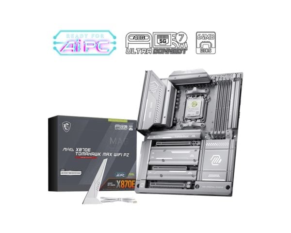 MSI - Hovedkort - ATX - Socket AM5 - AMD X870E Chipset - USB 3.2 Gen 1 - Wi-Fi 7, Bluetooth - innbygd grafikk (CPU kreves) - HD-lyd (8-kanalers)