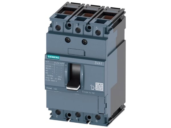 Siemens 3VA1120-4ED36 0AA0 Strömbrytare 1 st Inställningsområde (ström): 20 - 20 A Kopplingsspänning (max.): 690 V/AC (B x H x D) 76,2 x 130 x 70 mm