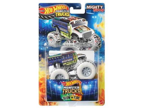 Mattel HOT WHEELS MONSTER TRUCK LIVE GLOV &amp; FIRE-kjøretøy POWERFUL MIXUP JCH47