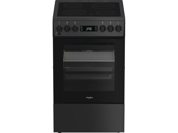 Whirlpool W5V8LCSA - Komfyr - med dampfunksjon - frittstående - bredde: 50 cm - dybde: 60 cm - høyde: 85 cm - med selvrens - antrasitt
