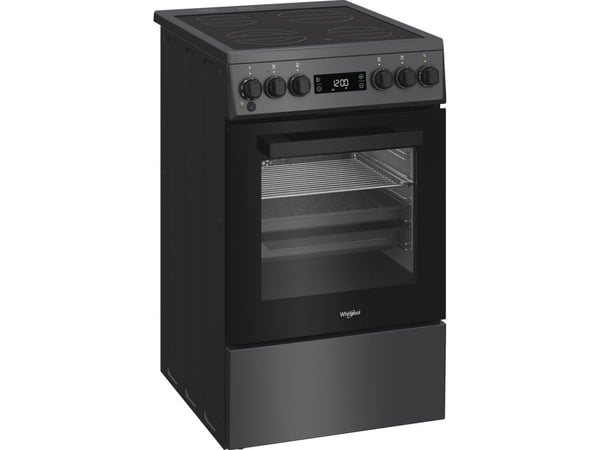 Whirlpool W5V8LCSA - Komfyr - med dampfunksjon - frittstående - bredde: 50 cm - dybde: 60 cm - høyde: 85 cm - med selvrens - antrasitt