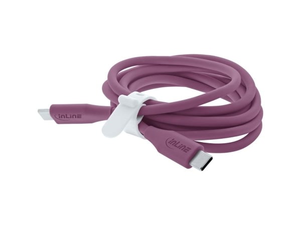 InLine 35891P, 1 m, USB C, USB C, USB 2.0, 0,48 Gbit/sek, Fiolett