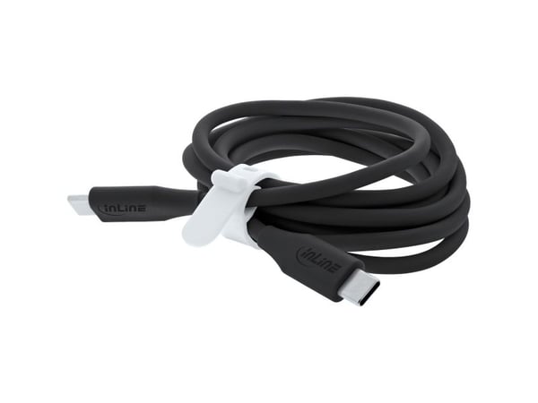 InLine USB 2.0 Kabel - USB-C Schnellladekabel 100W - Black Cookie - 2m (35892)