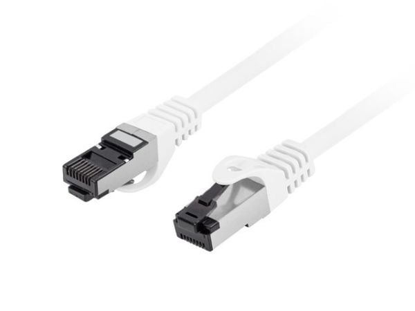 Lanberg - Koblingskabel - RJ-45 (hann) til RJ-45 (hann) - 6.2 mm - S/FTP - CAT 8.1 - halogenfri, uten hindringer - hvit