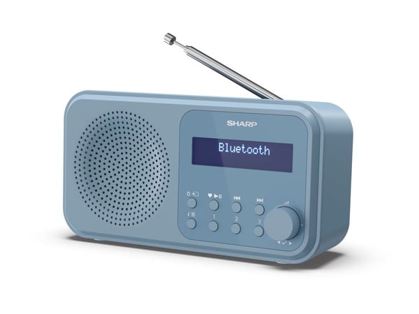 Sharp Tokyo DR-P420 - Bærbar DAB-radio - stålblå