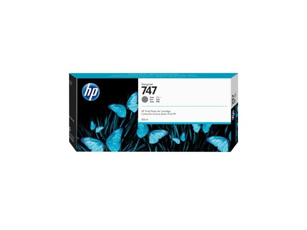 HP 747 - 300 ml - grå - original - DesignJet - bläckpatron - för DesignJet Z9+ PostScript, Z9+dr, Z9+dr PostScript