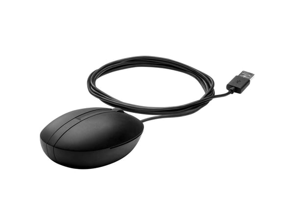 HP Wired Desktop 320M -hiiri, Molempikätinen, Optinen, USB A-tyyppi, 1000 DPI, Musta