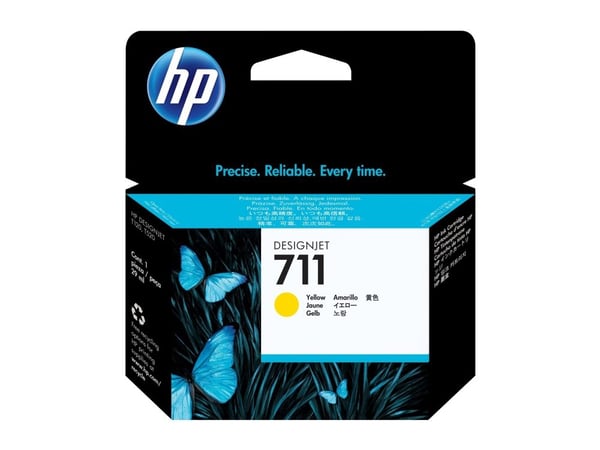 Bläckpatron hp 711 cz132a, 29 ml, gul