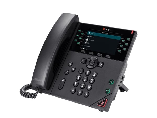 HP Poly VVX 450 - VoIP-telefon - treveis anropskapasitet - SIP, SRTP, SDP - 12 linjer - svart