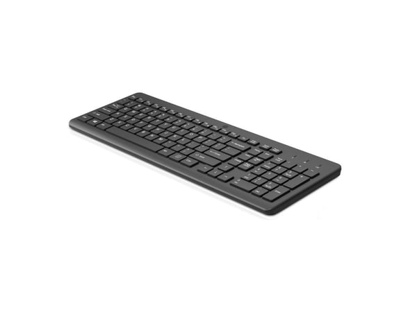 HP 225 - Tangentbord - 2,5-zonslayout - trådlös - 2.4 GHz - tysk - svart