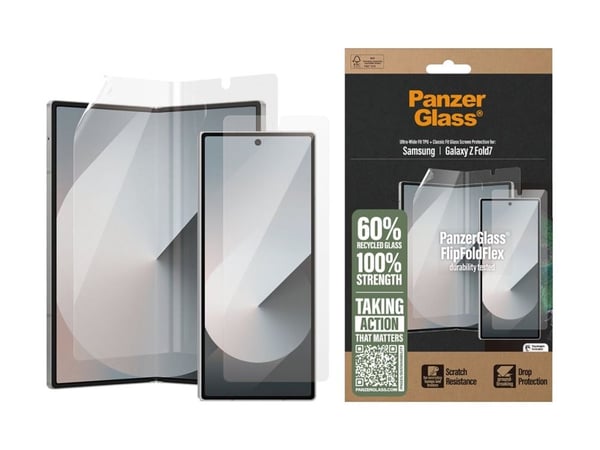PanzerGlass - Skjermbeskyttelse for mobiltelefon - glass og film - for Samsung Galaxy Z Fold7