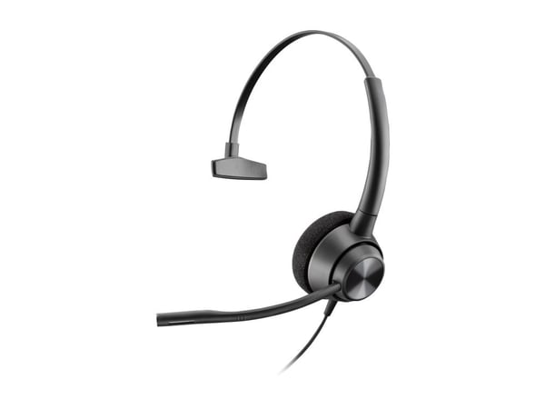 HP Poly EncorePro 310 - EncorePro 300 series - hodesett - on-ear - kablet - Quick Disconnect - svart - Certified for Skype for Business