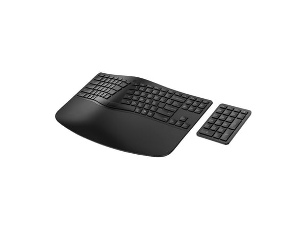 HP 960 - Sett med tastatur og tastegruppe - kompakt størrelse, 2-soners oppsett, separat numerisk tastatur, lav profil tastetrykk, fler-enhet - trå...