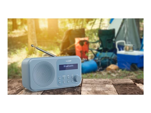 Sharp Tokyo DR-P420 - Bærbar DAB-radio - stålblå