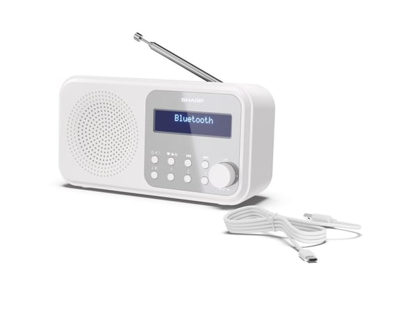 Sharp Tokyo DR-P420 - kannettava DAB-radio - lumivalkoinen