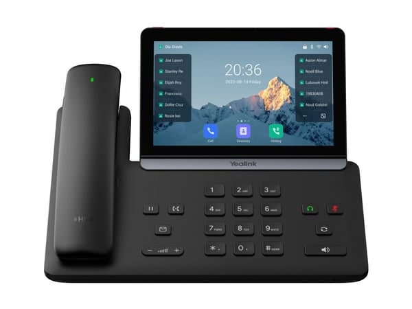 Yealink SIP-T88W Pro - VoIP-telefon med anrops-ID/samtale venter - IEEE 802.11a/b/g/n/ac/ax (Wi-Fi) / Bluetooth 5.0 - 10-veis anropskapasitet - SIP...