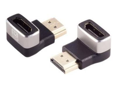 MicroConnect - HDMI-adapter - HDMI hunn til HDMI hann nedvinklet - svart - 8K 60Hz støtte, 4K 120 Hz støtte