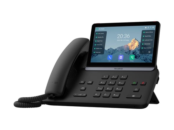 Yealink SIP-T88W - VoIP-telefon med anrops-ID/samtale venter - IEEE 802.11a/b/g/n/ac/ax (Wi-Fi) / Bluetooth 5.0 - 10-veis anropskapasitet - SIP, SI...