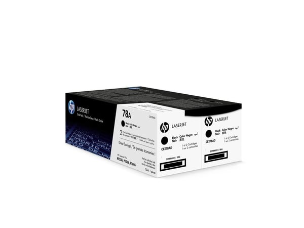 HP 78A - 2-pack - svart - original - LaserJet - tonerkassett (CE278AD) - för LaserJet Pro M1536dnf, P1566, P1606DN