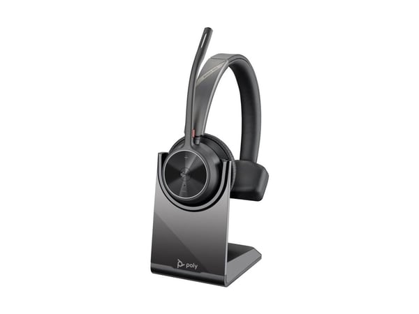 HP Poly Voyager 4310-M - Voyager 4300 UC series - headset - på örat - Bluetooth - trådlös, kabelansluten - USB-C - svart - Certifierad för Microsof...