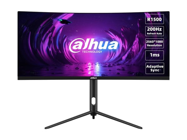 Dahua LM30-E330CA - LED-skjerm - gaming - kurvet - 30" - 2560 x 1080 WFHD @ 200 Hz - VA - 250 cd/m² - 3000:1 - 1 ms - 2xHDMI, 2xDisplayPort