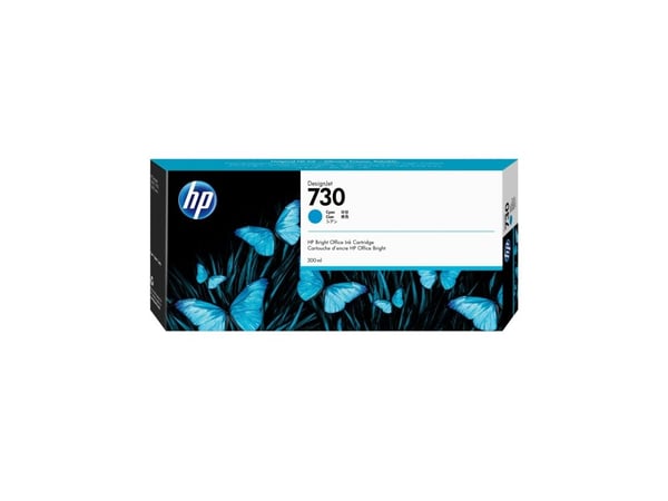 HP 730 300-ml Cyan DesignJet Ink Cartridge, HP DesignJet T1700 -tulostinsarja, Lämpömustesuihkutulostin, Syaani, P2V68A, Yritys, Singapore