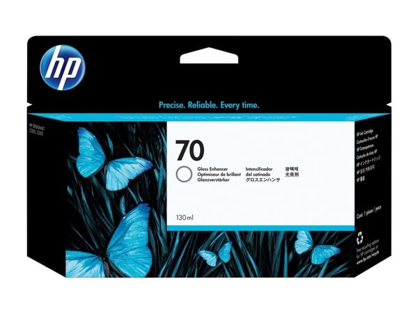 HP 70 - 130 ml - glansforsterker - original - DesignJet - blekkpatron - for DesignJet HD Pro MFP, T120, Z2100, Z3100, Z3100ps, Z3200, Z3200ps, Z520...