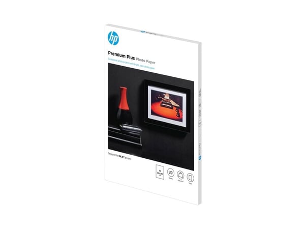 HP Premium Plus Photo Paper - Halvblank - A4 (210 x 297 mm) - 300 g/m² - 20 ark fotopapir - for Officejet 52XX, 6000, 6000 E609, 68XX, 7000 E809, 8...