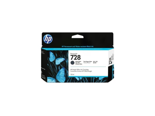 HP 728 - 130 ml - matt svart - original - DesignJet - blekkpatron - for DesignJet T730, T830