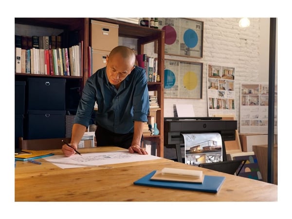 HP DesignJet T870 - 24" storformatsskrivare - färg - bläckstråle - Rulle A1 (61,0 cm x 91,4 m) - 2 400 x 1 200 dpi - upp till 0.35 min/sida (mono)/...
