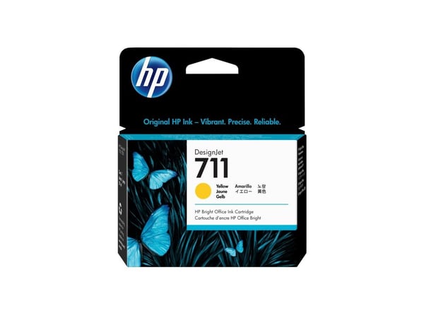 Bläckpatron hp 711 cz132a, 29 ml, gul