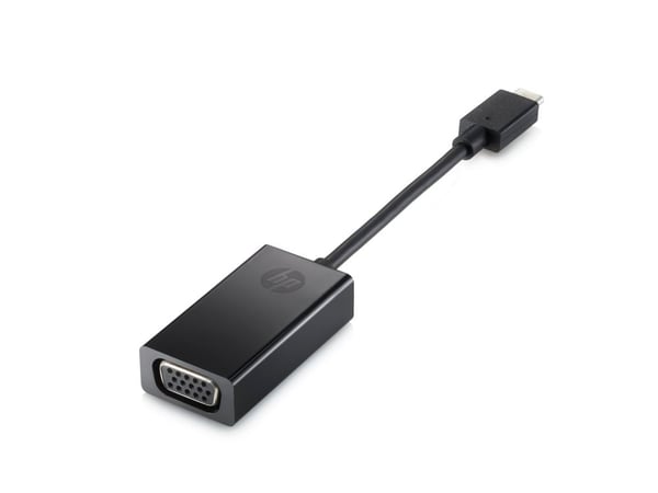 HP - Extern videoadapter - USB-C - D-Sub - svart