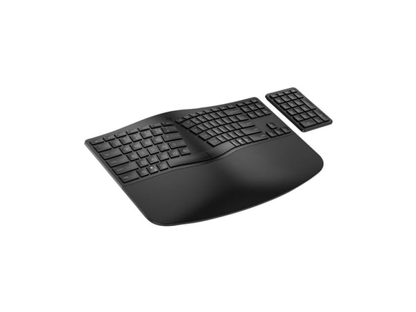 HP 960 - Sett med tastatur og tastegruppe - kompakt størrelse, 2-soners oppsett, separat numerisk tastatur, lav profil tastetrykk, fler-enhet - trå...