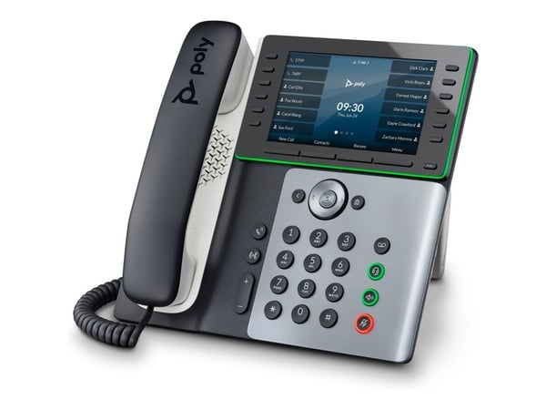 HP Poly Edge E550 - VoIP-telefon med nummerpresentation/samtal väntar - 3-riktad samtalsförmåg - SIP, SDP - midnattsblå, vit