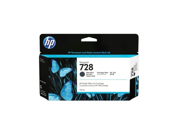 HP 728 - 130 ml - matt svart - original - DesignJet - blekkpatron - for DesignJet T730, T830