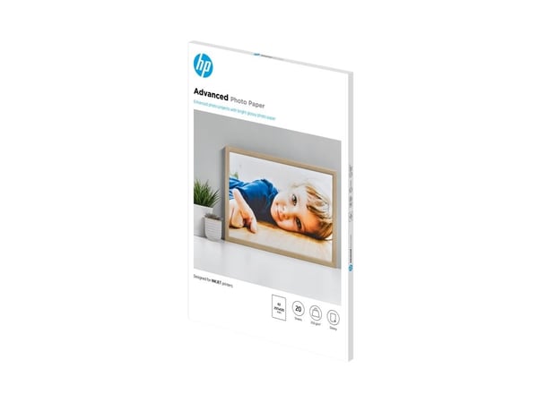 HP Advanced Photo Paper - Blank - A3 (297 x 420 mm) - 250 g/m² - 20 ark fotopapir - for ENVY Inspire 7920; Officejet 7000 E809, 7510, 76XX; Officej...