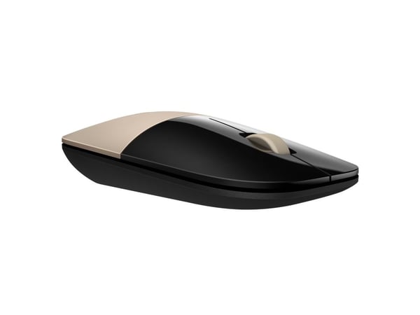 HP Z3700 - Mus - blå LED - trådløs - 2.4 GHz - USB trådløs mottaker - gull