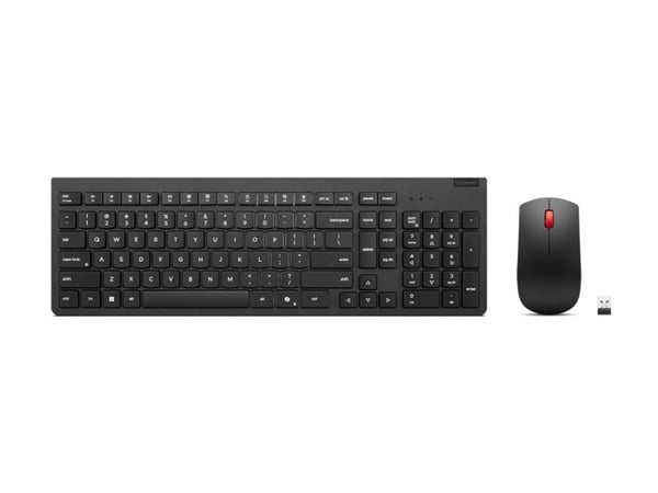 Lenovo Essential Wireless Combo Gen 2 - Tastatur- og mussett - trådløs - 2.4 GHz - QWERTY - Svensk/finsk - svart - brun boks