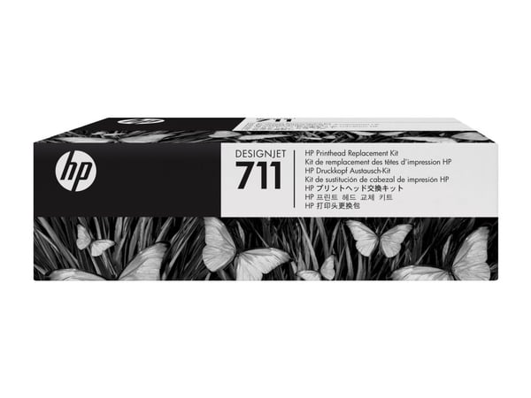 HP 711 - Sort, gul, cyan, magenta - printhoved - for DesignJet T100, T120, T120 ePrinter, T125, T130, T520, T520 ePrinter, T525, T530