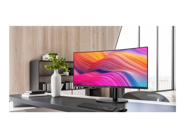 MSI Modern MD342CQP - LED-skjerm - kurvet - 34" - 3440 x 1440 UWQHD @ 120 Hz - VA - 300 cd/m² - 3500:1 - 1 ms - 2xHDMI, DisplayPort, USB-C - høytta...