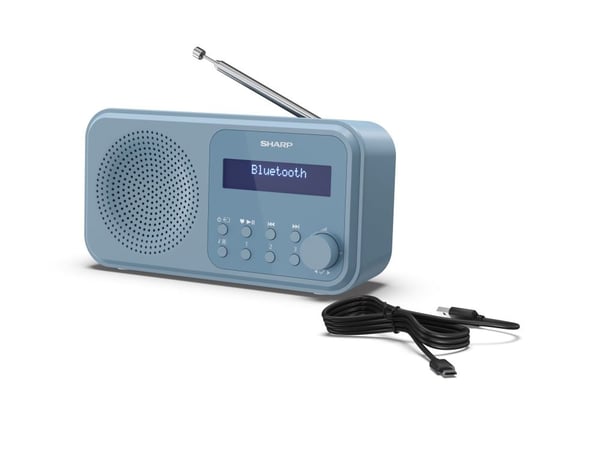 Sharp Tokyo DR-P420 - Bærbar DAB-radio - stålblå